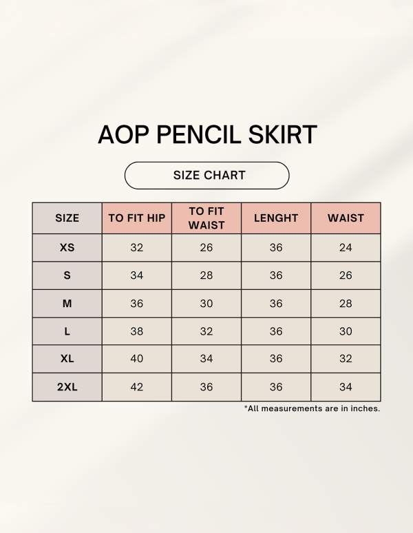 Aop Pencil Skirt